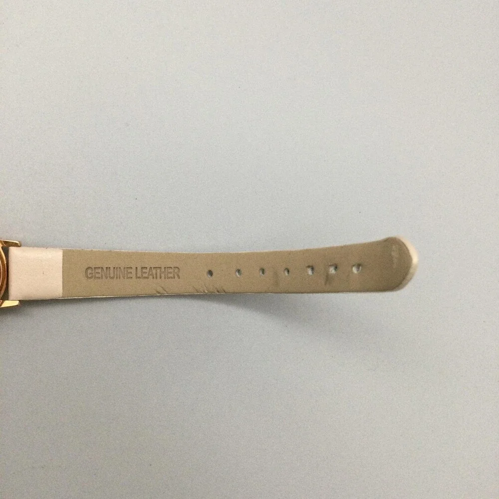 Armitron Diamond Womens Watch 24mm Gold Tone Beige Leather Band New Battery
